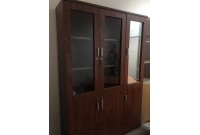 THANH LÝ TỦ HỒ SƠ GIÁM ĐỐC CÓ KÍNH, 6 CÁNH, 220x150 ĐỎ XOAN ĐÀO